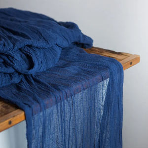 Wholesale Modern Luxury Woven Linen Cheesecloth <b>Table</b> Runner for Wedding Parties and Hotels - Product Image 6