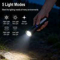 Lampe torche LED rechargeable étanche avec charge Type-C