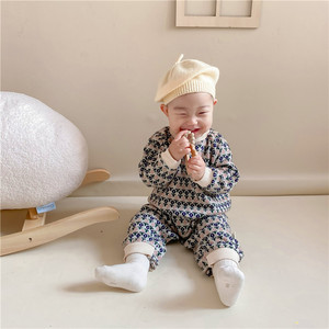 Peleles de punto de otoño para bebés, mono cálido, monos de invierno, ropa de <span class=keywords><strong>niña</strong></span> para recién nacidos, ropa de Navidad - Product Image 6