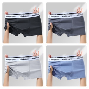 Slip Boxer da <span class=keywords><strong>Uomo</strong></span> di <span class=keywords><strong>Lusso</strong></span> Taglie Forti, a Vita Media, Traspiranti in Cotone Viscosa, Antibatterici, <span class=keywords><strong>Intimo</strong></span> Sportivo Sexy con Vita Lavorata a Maglia - Product Image 6