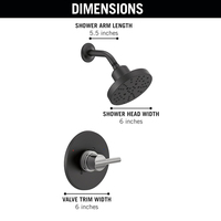 Ensemble de robinet de douche OEM d'usine pommeau de douche noir mat et poignée de douche pour l'Amérique et le Canada