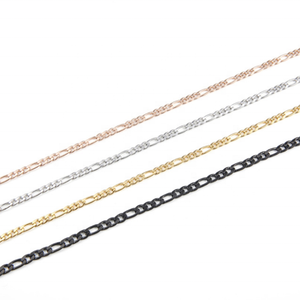 힙합 주얼리 도매 스테인리스 스틸 목걸이 남성용 14k 18k 금도금 케이블 피가로 체인 - Product Image 5