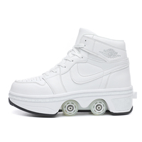 Sepatu Roda 2-in-1 Roda Besar Berkualitas Tinggi Unisex, Sepatu Sneakers Anak dengan Roda yang Dapat Dilepas