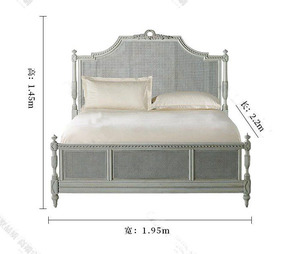 Meuble de lit en bois antique, en chêne massif, sculpté, style français, classique, idéal pour une chambre à coucher - Product Image 5