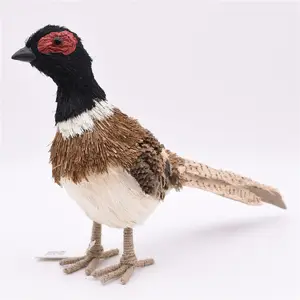 GY BSCI Natural Material Crafts Spring House And Garden Ornaments Handmade Artificial Sisal Bird Decoration
