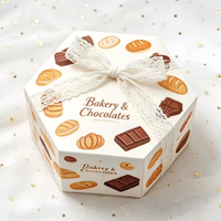 Boîte à dessert à 4 compartiments, noire de luxe, pour gâteaux, chocolats, biscuits et pâtisseries, boîte d'emballage pour la présentation de pâtisseries