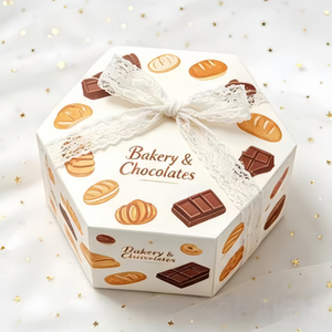 Caja de Postres de 4 Compartimentos, Negra de Lujo, para Pastel, Chocolate, Galletas y Productos de Panadería, Caja de Presentación para Pastelería - Product Image 5