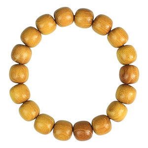Cuentas de madera en forma de barril, redondas de 11x12 mm, para hacer pulseras, regalo personal - Product Image 5