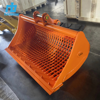 RB RB02 Tamis de criblage pour pelle hydraulique, pour le criblage fin et le calibrage de sable, gravier et agrégats, en acier Q355/NM400, disponible en version OEM, certifié CE