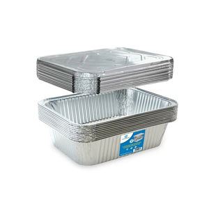 Contenedor de Papel de Aluminio de Grado Alimenticio Personalizado OEM, Bandejas para Tacos Al <span class=keywords><strong>Pastor</strong></span>, Aptas para Microondas, Ecológicas, Diseño Vertical Anti-Goteo - Product Image 1