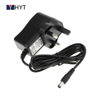 Adaptateur d'alimentation LED certifié pour prise britannique, 5V DC vers 12V 8-12W, chargeur de batterie ignifuge en ABS/PC avec prise intégrée