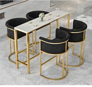 Commercial Modern Luxury Velvet <b>Bar</b> <b>Stool</b> Golden Stainless Steel <b>Bar</b> Chair Furniture For Jewelry Store Salon <b>Bar</b> - Product Image 2