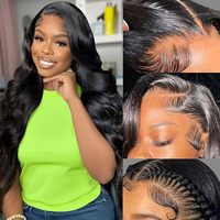 Wig Rambut Asli Vietnam Model Body Wave 13x4 13x6 HD Lace Frontal Tanpa Lem Pre Plucked Double Drawn OEM untuk Wanita Kulit Hitam