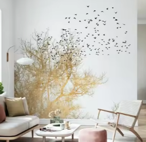 Personnalisé 3 d Golden Bird Flying Papier Peint <span class=keywords><strong>Mural</strong></span> pour Hôtel Canapé <span class=keywords><strong>TV</strong></span> Salon Fond Papier Peint <span class=keywords><strong>Mural</strong></span> - Product Image 2