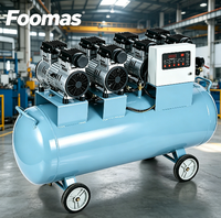 Compresseur d'air industriel à double cylindre à piston, 8Mpa, lubrifié, refroidi par air, 380V, faible bruit, 7.5kw, réservoir de 300L, pompe à air