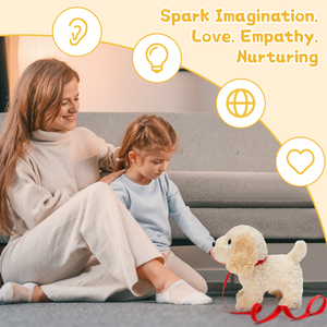 Sıcak Satış Yeni Geliştirilmiş Yürüyen ve Havlayan Köpek İnteraktif Elektronik Peluş Köpek Oyuncak Bebek Mevlidi Dostluk Sembolü Hediyesi - Product Image 3