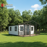 Maison conteneur extensible innovante de 20 pieds, espace de vie portable, maison préfabriquée modulaire