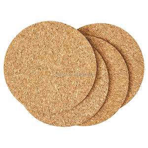 ที่รองแก้วกลมขอบไม้ก๊อกได้รับการรับรอง Fsc,ที่รองแก้วขนมปังไม้ก๊อกแบบกลมพร้อมด้านข้าง - Product Image 2