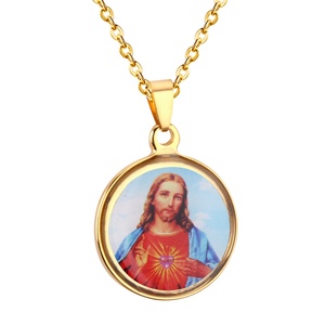 Collier avec pendentif Allah plaqué or 18 carats de qualité supérieure, unisexe, bijoux religieux pour hommes, collier musulman en acier inoxydable - Product Image 2