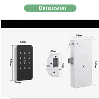 Serrure d'armoire intelligente TTLOCK pour GYM serrure de sécurité de bureau serrure de sécurité d'armoire électronique de sécurité numérique vis support de batterie fixe