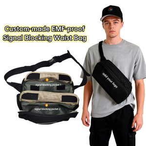 Tas Pinggang <span class=keywords><strong>Anti</strong></span> Hacking 4L dengan Pelindung Radiasi EMF 5G, Tahan Air, Ritsleting, dan Perlindungan RFID, Dilengkapi Perisai Faraday - Product Image 1