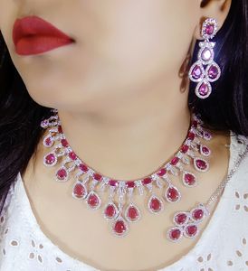 Collar de tendencia con pendientes de gota AD, conjunto de joyería, colección de joyas 2025, hecho a mano producto a granel, joyería India para mujeres - Product Image 5