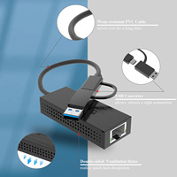 Wavlink WL-NWU331GCA 2.5G Adaptor Port Jaringan Eksternal USB/Tipe-C Kartu Jaringan Kabel Gigabit ke Konverter Antarmuka RJ45
