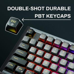 Chuyển Đổi Màu Đỏ Chơi Game Bàn Phím 75 Phần trăm Gamer Teclado Nhỏ Gọn 83 Phím <span class=keywords><strong>RGB</strong></span> LED Cầu Vồng Backlit Chơi Game Có Dây Bàn Phím Cơ Khí - Product Image 5