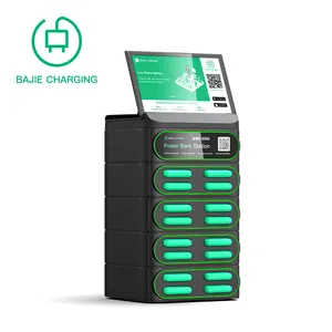 shared power bank rental stackable station 16 slots shared power with wifi mobile charging station with screen