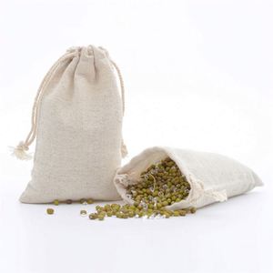 Recycle Linen Drawstring <b>Bags</b> Fabric Storage Muslin <b>Bag</b> Cotton Drawstring Pouch with Custom Logo - Product Image 2