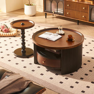 Table basse basse basse rétro française en bois massif Style Antique petite Table à thé de salon pour meubles de maison inspirés B & B - Product Image 2