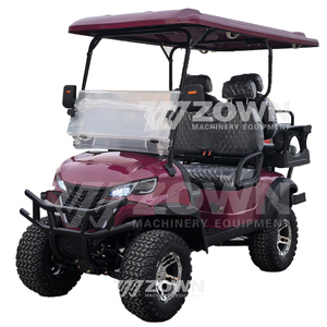 High Lifted Burgundy 6 Seater Golf Cart Side <b>Turn</b> Mirrors Deep Tread Tires For Mountain Camp <b>Off</b>-Road Leisure Trips - Product Image 1