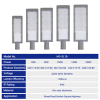 Prix d'usine Aluminium 30W 50W 100W 150W 200W Vente en gros  Lumière de route LED IP65 CE Extérieur SMD Lumière de rue LED