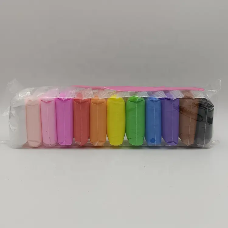 12 colori bambini educativi morbidi Super leggeri fai da te argilla giocattolo modellazione argilla plastilina melma aria secca argilla