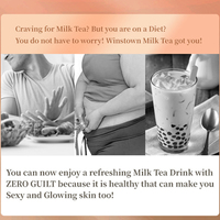 Wins Town 10 sachets de thé minceur au lait chinois, meilleur thé amincissant à base de plantes pour réduire l'appétit, brûler les graisses, perdre du poids, détoxifier, thé minceur