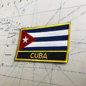 Parches Bordados de la Bandera Nacional de <span class=keywords><strong>CUBA</strong></span>, Insignia en Forma de Escudo y Pin Cuadrado, Juego de un Par para Decorar Mochilas, Brazaletes de Tela y Regalos - Product Image 5