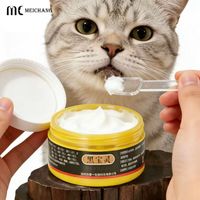 Pot de crème cosmétique 30g 50g avec cuillère pour baume dégraissant pour animaux, acné du menton du chat et nettoyage du pelage