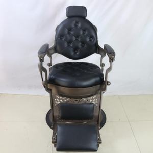 Chaise de barbier électrique portable noire de luxe classique professionnelle de salon de coiffure pour hommes - Product Image 1