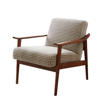 Chaise de salon moderne et confortable en coton et lin, avec éponge et bois massif, idéale pour l'extérieur et les hôpitaux – Meilleure vente