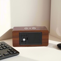 Elektronische Tischuhr mit kabelloser Ladefunktion, LED-Digitalanzeige und modernem Design für den internationalen Handel