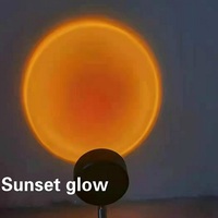 INS elegante cuerpo de vidrio lámpara de puesta de sol Internet celebridad Halo lámpara de proyección Selfie luz de fondo para ambiente de estudio en vivo