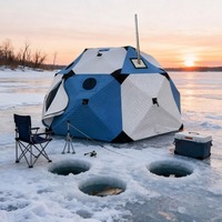 Carpa de Pesca en Hielo Octogonal de 4M, Impermeable, Oxford, Invierno 2026, Venta al Por Mayor: OEM/ODM |   Color/Tamaño/Logotipo Personalizados |   Directo de Fábrica