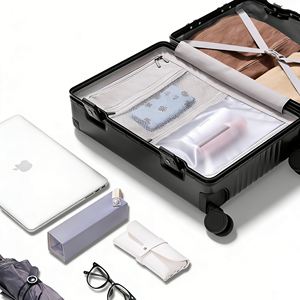 <span class=keywords><strong>Valise</strong></span> de voyage en aluminium PC, 20 pouces, bagage à main avec roulettes pivotantes, légère, durable, en polycarbonate, sans fermeture éclair - Product Image 6