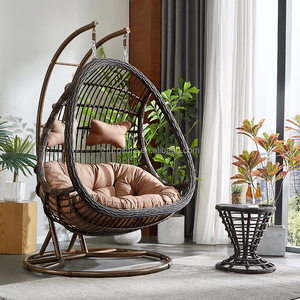 Indoor Swing Hanging <b>Basket</b> Chair Bird's Nest Rattan Chair Balcony Hammock for Bedroom Lazy Household Balcony Hanging <b>Egg</b> Chair - Product Image 6