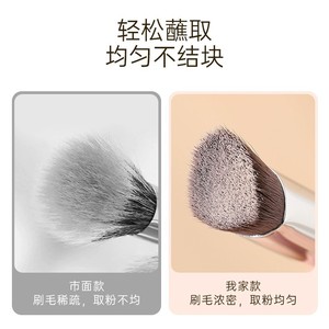 Brocha correctora en ángulo con fibras sintéticas y mango de madera para realzar y aclarar las surcos lacrimales - Product Image 4