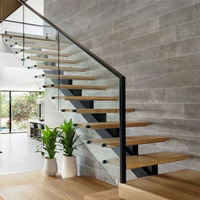 CBMmart – escalier intérieur Standard australien moderne, marches en bois et caoutchouc, escalier intérieur en acier