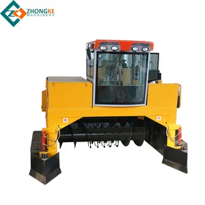 crawler type compost fertilizer maker machine turning machine for food waste/cow manure/chicken manure