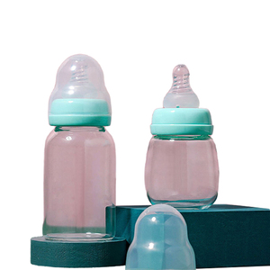 Ensemble de biberons pour bébé en <span class=keywords><strong>verre</strong></span> borosilicate de haute qualité, nouveau <span class=keywords><strong>biberon</strong></span> avec silicone pour l'alimentation au <span class=keywords><strong>biberon</strong></span> en <span class=keywords><strong>verre</strong></span> - Product Image 5