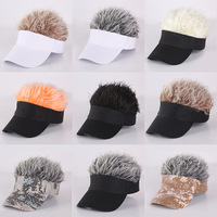 Gorra de Béisbol/Golf con Pelo Postizo, Divertida, con Visera, Ajustable, para Hombre