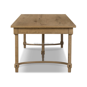 <span class=keywords><strong>MYHOME</strong></span> Tavolo da Pranzo Rettangolare in Legno Massello Stile Antico Francese, Fatto a Mano e Durevole per Uso Domestico - Product Image 4